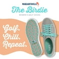 thumbnail image 2 of Margaritaville Golf Shoes, The Birdie, Spikeless Womens Golf Shoe, Ladies Golf Footwear With Rubber Toe Guard and Stability Heel Frame, Lace Up Athletic Shoe, Stone/Teal, Women's 8, 2 of 7