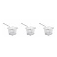 thumbnail image 1 of jesticaly French Fries Baskets Mesh Restaurant Vegetables Kitchen Supply Multi-function Baking Tool Onion Rings Lightweight Silver 10.5*8.5*6.5cm 3Set, 1 of 6