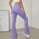 thumbnail image 2 of Pantalones Casuales, Cómodos Pantalones Casuales De Punto Suave Fibra De Poliéster De Color Puro Para Oficina Para Citas ANGGREK Púrpura S, 2 of 7