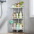 thumbnail image 1 of Carrito de ducha HaPirm Standing Corner de 3 niveles, blanco con soporte para jabón, 1 of 7