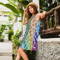 thumbnail image 2 of Yiaed Rainbow Glitter Print Women's Sleeveless Dress, Loose Fit Summer Dress, Casual Sleeveless Dress for Women, 2 of 7