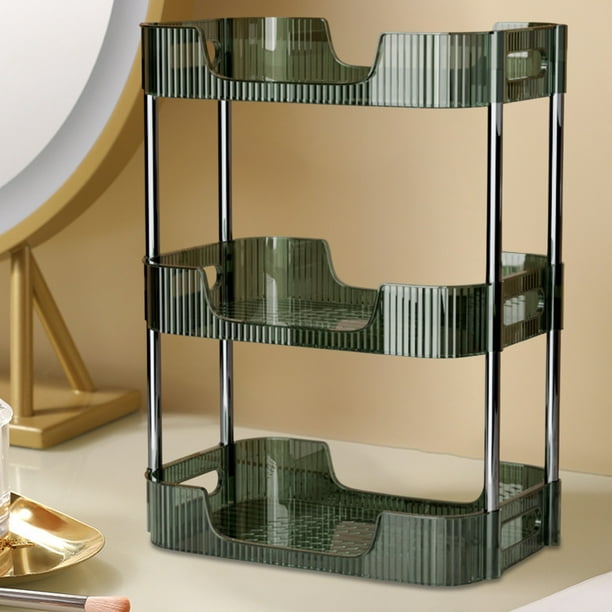 Organizador De Cosm Ticos De Pl Stico Transparente, Organizador De Tocador De Ba O, Almacenamiento De Maquillaje, Estantes De 3 Niveles Compartimentos Vers Tiles, Dise O Moderno, Para