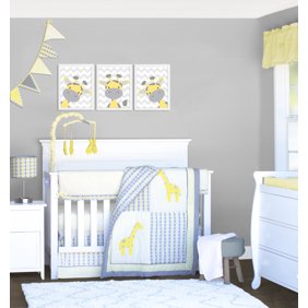 The Peanut Shell Stella 4 Piece Crib Bedding Set Walmart Com