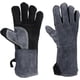 thumbnail image 1 of Barbecue Gloves, Leather Protective Barbecue Gloves, Oven Gloves, Perfect for Grill BBQ Kitchen Cooking Oven Fireside Fireplace, 1 of 5
