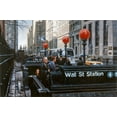 thumbnail image 2 of Braithwaite, Bruce 24x17 White Modern Wood Framed Museum Art Print Titled - Wall Street station, 2 of 4