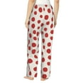 thumbnail image 3 of Goofa Abstract Red Polka Dot Printed Soft Pajama Pants for Women, Wide Leg Comfy Casual Lounge Yoga Pants-XX-Large, 3 of 9