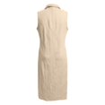 thumbnail image 7 of DHFJKG Summer Dresses For Women Beach Long Dress Sleeveless Turndown Collar Loose Fit Solid Color Flowy A-Line Side Slit Sundress Stylish Dresses, 7 of 7