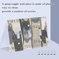 thumbnail image 3 of Yayeee Toggle Light Switch Wall Plate 2-Gang 4.56"x4.48" Decorative Outlet Cover, Blue Cute Cats, 3 of 7