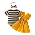 thumbnail image 5 of Gubotare Outfit Girl Baby Girl Dress Sets, Toddler Suspender Skirt Mesh Tulle Tank Top 0 3 6 9 12 18 24 Months (Yellow,Size 3-6 Months), 5 of 9