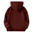 thumbnail image 5 of Casual Hoodies for Girls & Boys Size 4-14 Fleece Lined Pullover Sweatshirts Teens Basic Solid Color Long Sleeve Warm Athletic Workout Hooded Tops, 5 of 5
