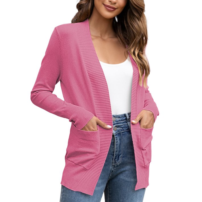 FOLUNSI Women's Cardigan Casual Lightweight Knit Cardigan Sweaters of