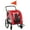 Red, variant on 2-in-1 Pet Bike Trailer for Small Dogs, Road-Visibility Bicycle Stroller, Weather-Strong Bike Wagon Trailer Sidecar Attachment, Red