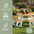 thumbnail image 4 of WestinTrends Outdoor 48" HDPE 8-Person Patio Octagon Picnic Table, Teak, 4 of 13