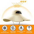thumbnail image 3 of Clip-white Sombrero de circunferencia de 60cm, sombrero de pescador masculino, sombrero de sol de secado rápido, protector solar antiultravioleta para exteriores, transpirable, 3 of 5