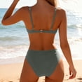 thumbnail image 5 of Bikinis for Women High Waisted Push Up Bikini Top with Built-In-Bra and Seamless Cheeky Swim Bottom, 5 of 5