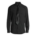 Silver Label Men's Long Sleeve Dress Shirt with Matching Tie