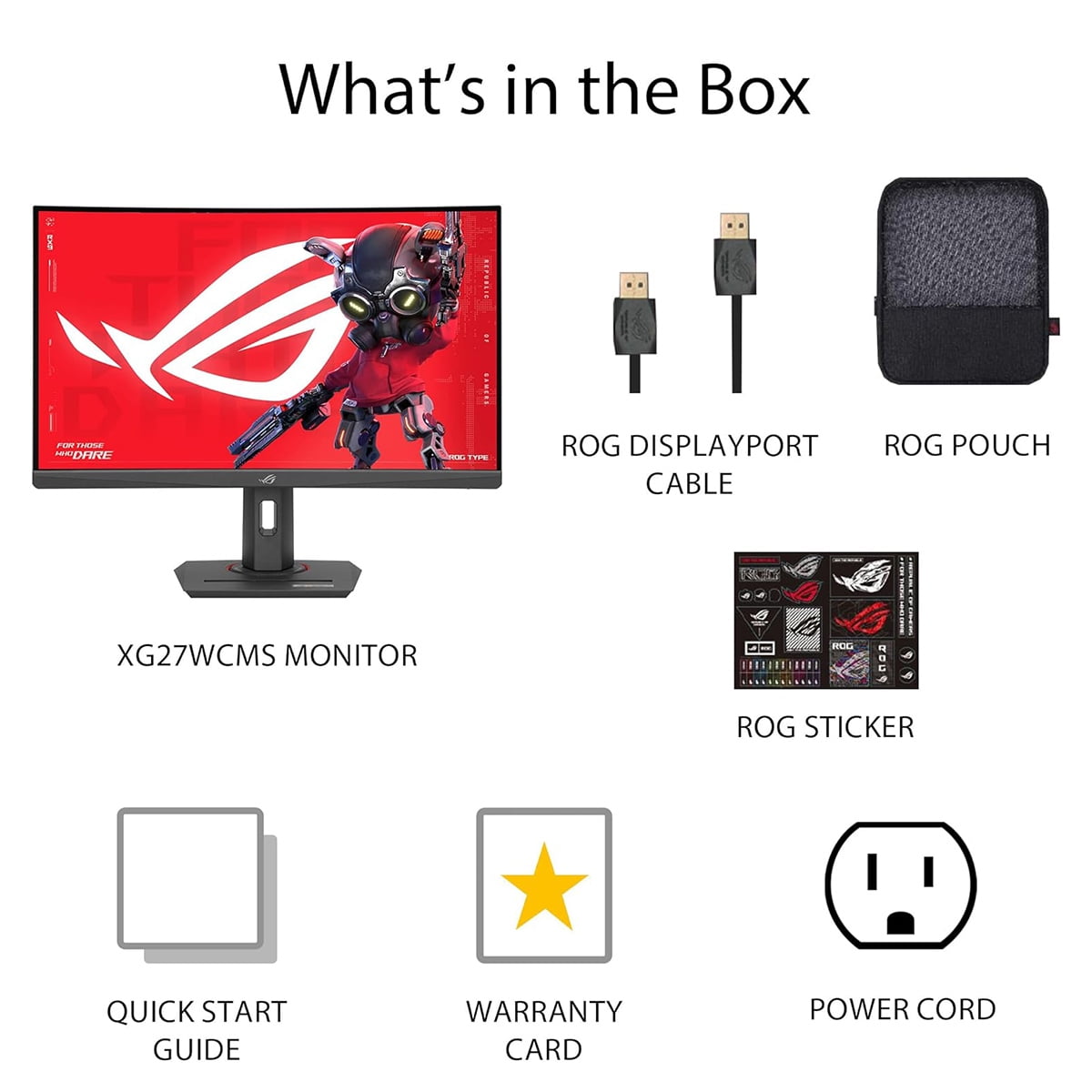 ASUS ROG Strix XG27WCMS 27" 16:9 WQHD 280Hz Curved Fast VA LCD HDR Gaming Monitor
