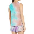 thumbnail image 3 of Ensemble de Pyjama Sans Manches à Volants 2 Pcs Imprimé Tie-Dye pour Femmes, 3 of 3
