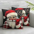 ALEPADNF Christmas Pillow Covers Farmhouse Christmas Decor Red Black