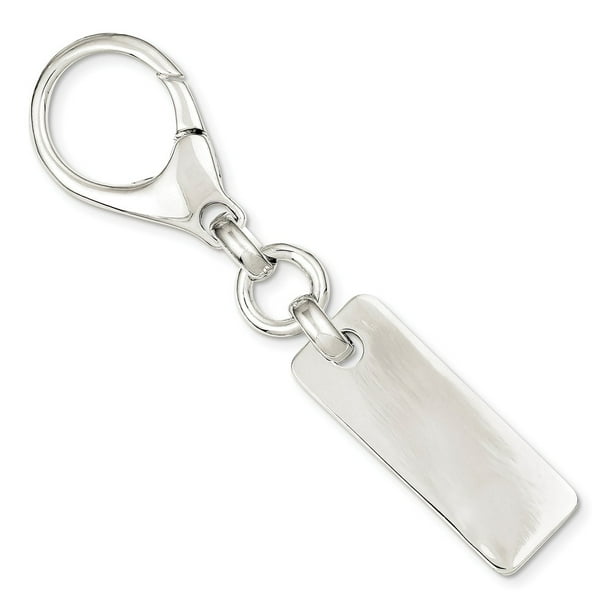 AA Jewels Solid 925 Sterling Silver Men's Rectangular Key Ring
