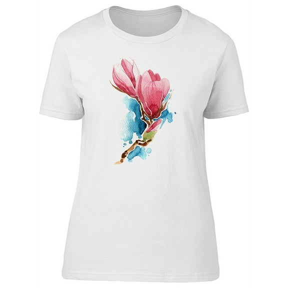 Flower Painted In Watercolor T-Shirt Women -Image by Shutterstock, Female Small