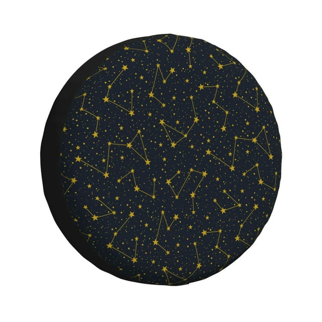 Fotbe Constellation Funda de Llanta de Repuesto con Estampado, Engrosada, Ajuste Universal para Jeep, Remolque, RV, SUV, Camión-15 inch