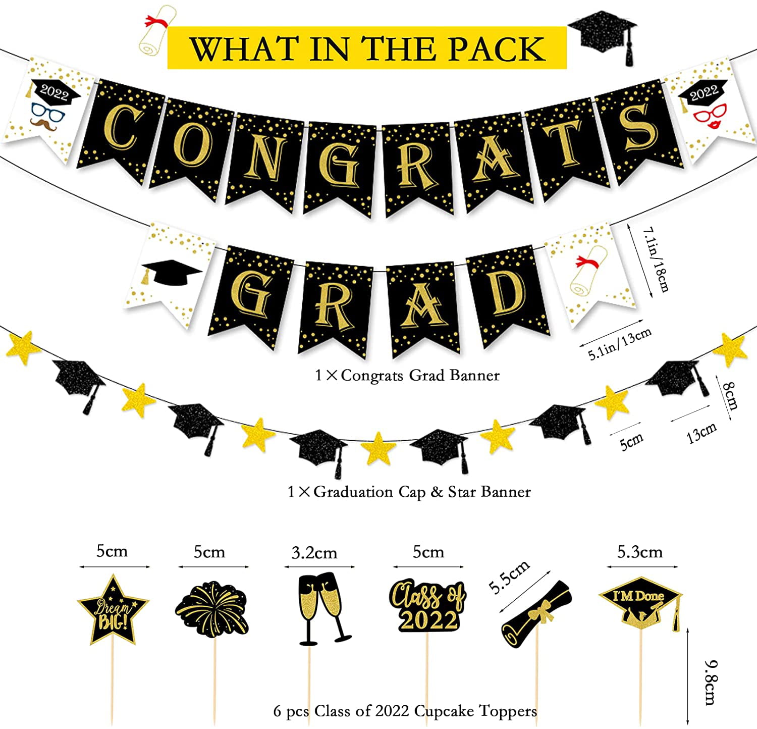 Decorations Class Of 2018 Students Graduation Bachelor Banner Party Deco Ribbon 