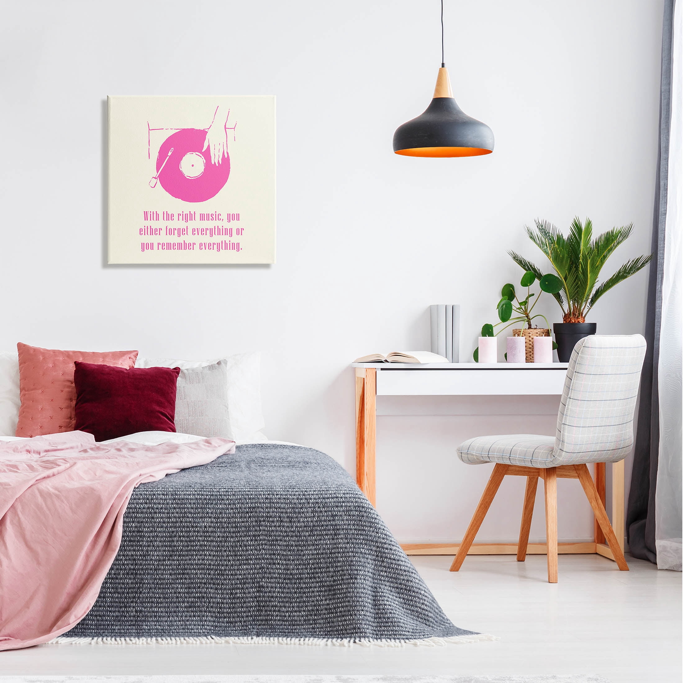 Stupell Industries With The Right Music DJ Turntable Graphic Art Gallery Wrapped Canvas Print Wall Art, Design by Melissa Wang