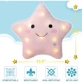 thumbnail image 2 of Twinkle Star Color Night Light Almohadas de felpa que iluminan los juguetes de peluche nocturnos perfectos para cumpleaños (amarillo), 2 of 5