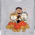 thumbnail image 3 of Peanuts - Peanuts Pumpkin Trio - Men's Crew Neck Fleece Pullover, 3 of 6