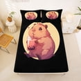 thumbnail image 5 of Erosebridal Kawaii Capybaras Bed Sheets,Cute Animal Capybara Decorations King Sheets For Kids Teens 4pcs, 5 of 6