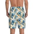 thumbnail image 6 of KLL Vintage Blue Flowers for Men's 1-Pack Shorts,Sleep Pajama Shorts for Men Soft Pj Shorts Men's Pajama Bottoms Sleepwear -4X-Large, 6 of 7