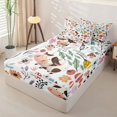 thumbnail image 2 of Erosebridal Cartoon Cow Zipper Queen Comforter Set with Fitted Sheet and 2 Pillowcases,Garden Foliage Print Zipper Bedding Set,Black White Green,Reversible, 2 of 6