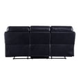 thumbnail image 3 of ACME Aashi Leather-Gel Horizontal Tufted Motion Reclining Sofa in Navy, 3 of 5