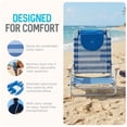 thumbnail image 3 of Ostrich Chaise de Plage Sud, Fauteuil Inclinable de Camping Extérieur Portable pour Piscine avec Sangle de Transport, Rayé, 3 of 12