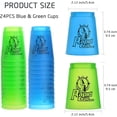 thumbnail image 4 of Quick Stack Cups 24 PC for Speed Sports Training Game for School Family Party Challenge Competition, Gifts Starter Set of Stacking Cup, Blue & Green, 4 of 7