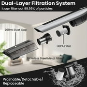AUOSHI Cordless Handheld Vacuum Cleaner, 120W 18KPa Strong Suction, Dual HEPA Filtration, Portable Car and Home Vacuum with Multiple Attachments, USB-C Charging, One-Touch Empty Dust Cup