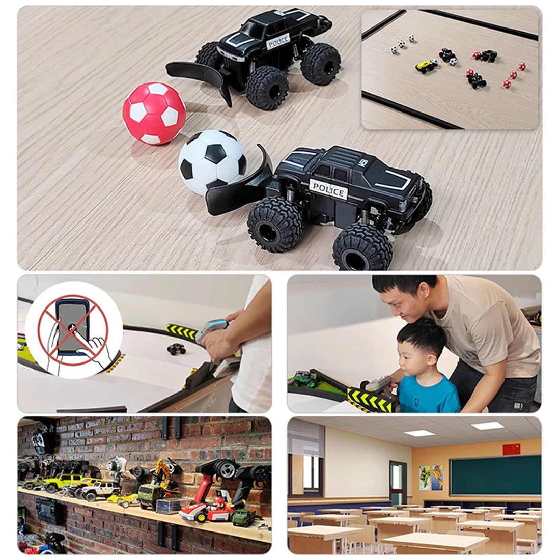 M58 1/58 Scale Mini RC Off-Road Vehicle, 2.4G Full Proportional Remote Control Car with Metal Gears & Realistic Lights, RTR Crawler for Teens and Adults