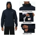 thumbnail image 4 of Tyhengta Men's Jacket Waterproof Coat Hooded Raincoat Outdoor Hiking Lightweight Windbreaker Navy Blue XL, 4 of 8