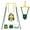 Yellow and Green, variant on SEMOPRUS 2 in 1 Toddler Swing & Jumper, Foldable Baby Jumpers and Bouncers, Easy to Assemble & Store for Indoor/Outdoor, Gray and White