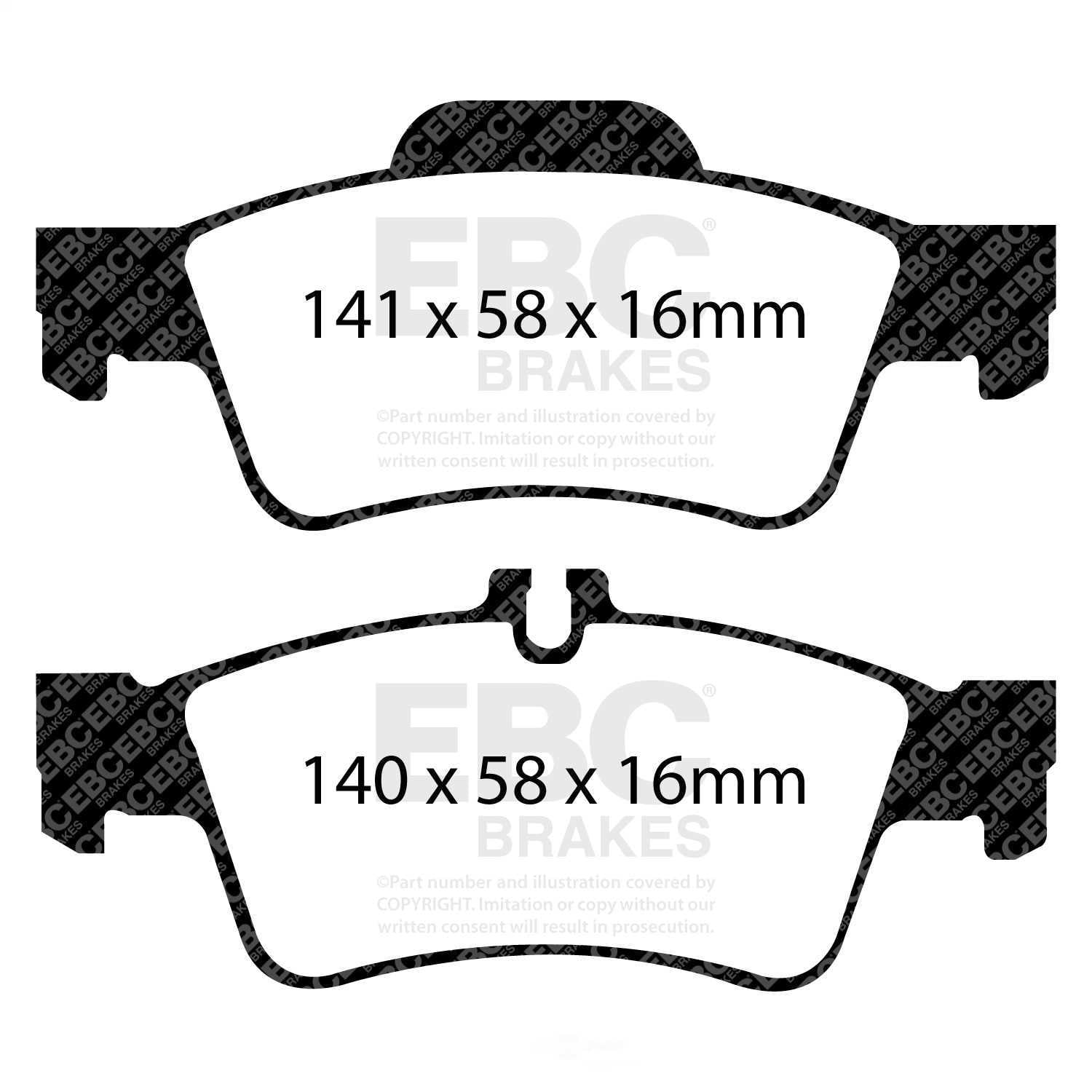 EBC Brakes Redstuff Premium Fast Street Pad For All Engine Sizes Fits select: 2003-2017 MERCEDES-BENZ E, 2003-2013 MERCEDES-BENZ S