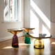 thumbnail image 3 of Mesa de centro de cristal de lujo, ligera y moderna, vidrio de estilo simple, muebles de sala de estar Ins, mesa redonda pequeña en colores de diseño, 3 of 4
