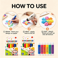 thumbnail image 4 of 3D Bubble Art Pens Puffy Paint Markers - 6 Colors Popcorn Pens for DIY Craft, Heat Activated Magic Markers with Raised Bubble Effect, Fun Drawing Markers for Paper Glass Wood Ceramic Art Projects, 4 of 6