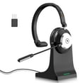 thumbnail image 1 of Wantek Bluetooth Headset with Microphone for PC, USB Dongle, Charging Base and Accessories,Mute Button for Work/Cell Phones/Computer/Call Centre/Zoom, 1 of 8