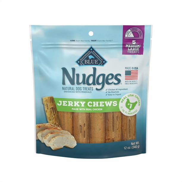 Blue Buffalo Nudges Jerky Chews Natural Dog Treats Med/Large Breed