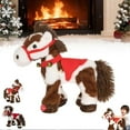 thumbnail image 2 of 2026 New Spotted Electric Plush Horse, Interactive Brown-and-White Spotted Pony with Joyful Neighing Sounds for Kids gift, 2 of 5