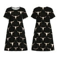 thumbnail image 5 of Defioc Western Cowboy Pattern Womens Summer Dresses Short Sleeve Sundress 2025 Beach Vacation Dresses with Pockets -Large, 5 of 6