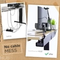 thumbnail image 2 of Juego de 4 bandejas de gestión de cables autoadhesivas para debajo del escritorio, 2 of 7