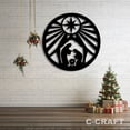 thumbnail image 2 of C-CRAFT Custom Nativity Scene Unique Christmas Metal Sign Led Light Wall Art for Home Decor, 2 of 5