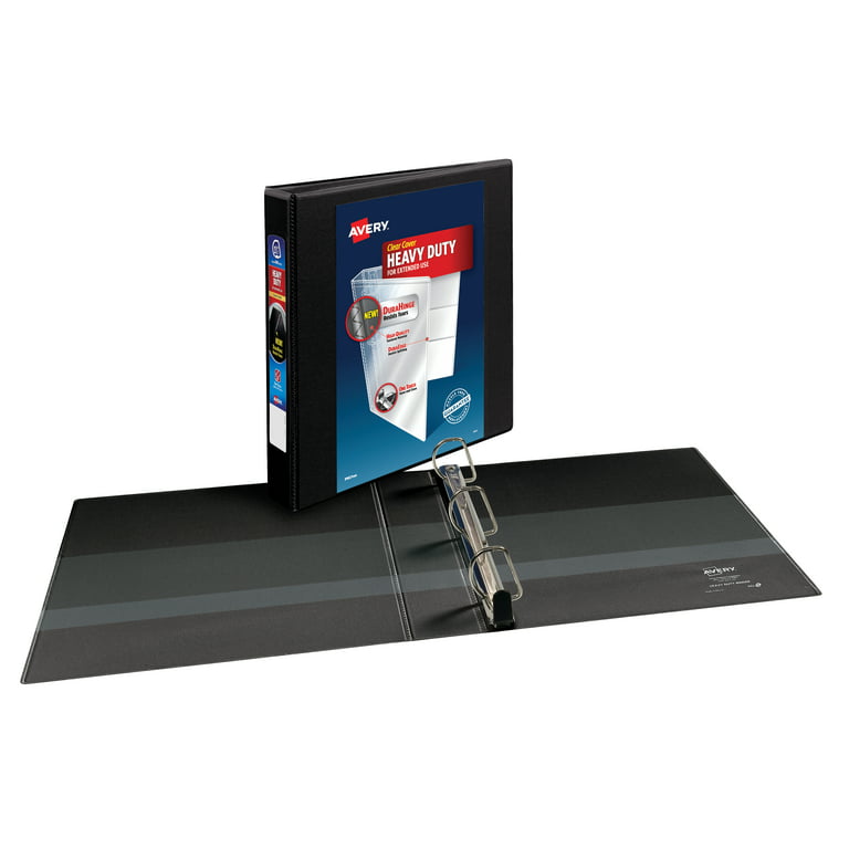 5 Heavy Duty Gapless Binder, Black - View Cover - Find It - FT07075